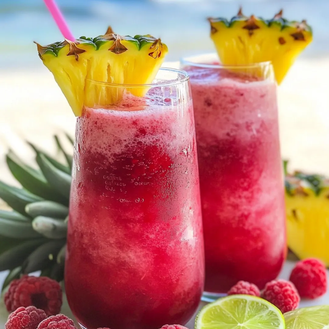 Create a Stunning Layered Sparkling Raspberry Pineapple Freeze